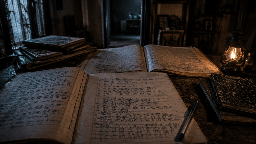 बुराड़ी मामले में मिली डायरियों का प्रतीकात्मक चित्रण