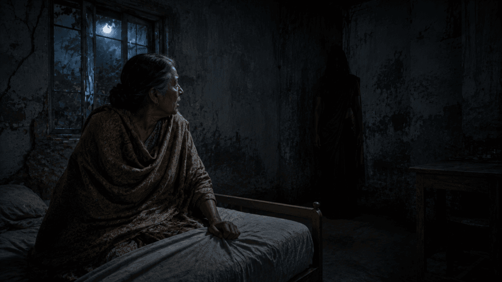 GP Block Meerut Haunted Story में कमरे के अंदर लाल साड़ी वाली महिला