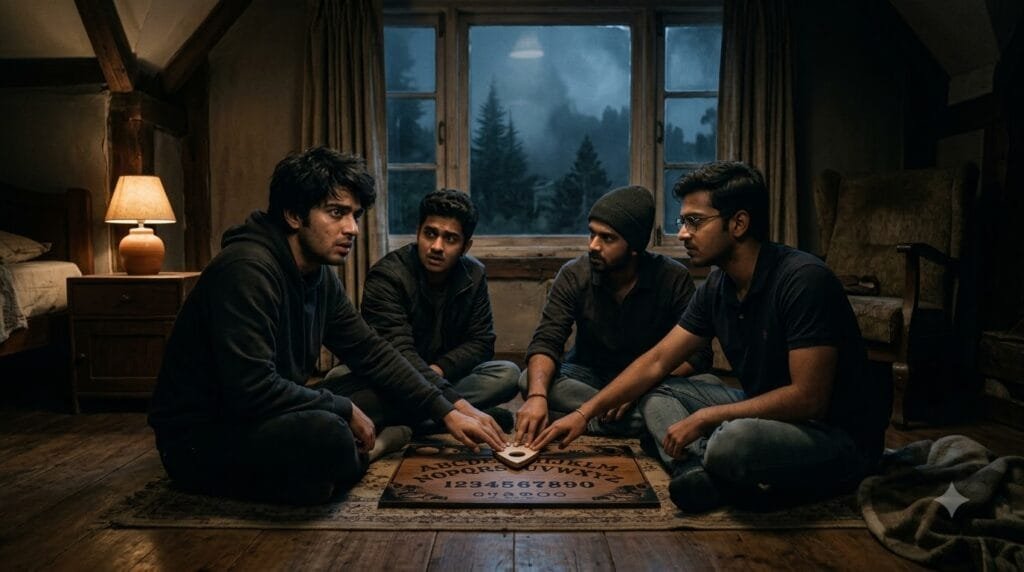 Ooty में दोस्तों के Ouija Board session का रहस्यमयी दृश्य