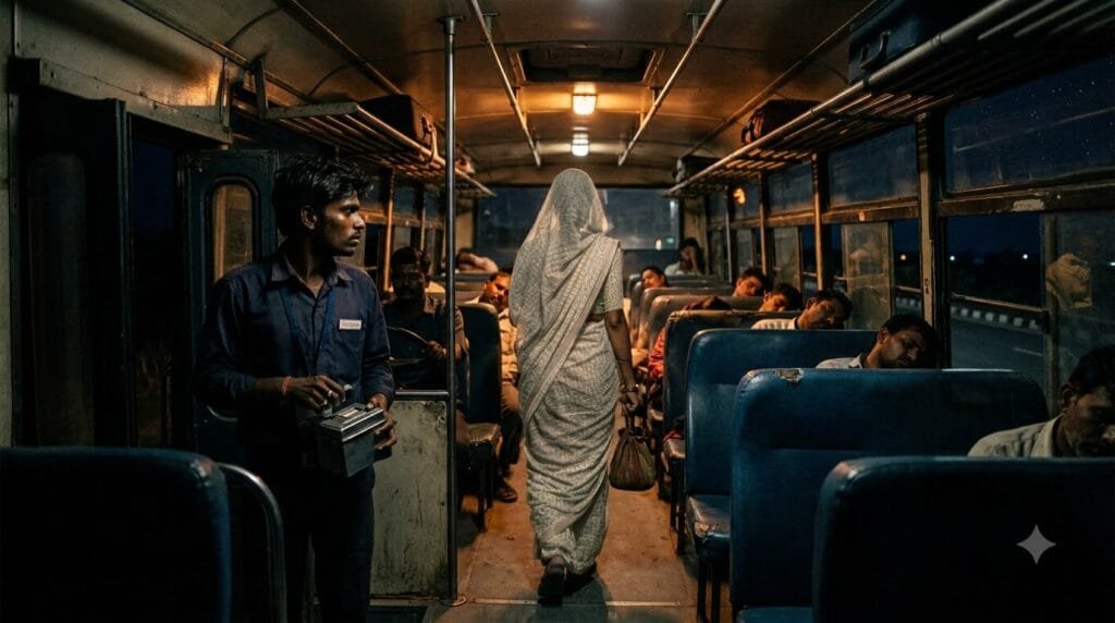रात में आखिरी Bus में चढ़ती रहस्यमयी महिला